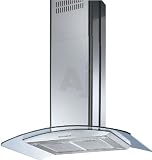 Review Futuro Futuro  / Futuro Futuro I36MOON Moon Crystal Island Mount Chimney Range Hood with 940 CFM Internal Blower, 4 Speed Electronic Controls, 4 Halogen Lights, Tempered Curved Glass Panel and Convertible to Recirculation: 36 in. Width