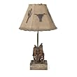Lamp - Western Saddle Base & Shade with Leather Trim