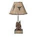 Lamp - Western Saddle Base & Shade with Leather Trim
