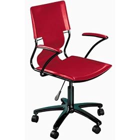 Adjustable Swivel Desk Chair Red Black by Home Decorators Collection