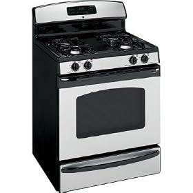 GE JGBP28MEMBS 30" Gas Range w/ 4 Sealed BRN S/C XL CAP- CleanSteel