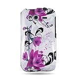 WIRELESS CENTRAL Brand Hard Snap-on Shield With RED FLOWER ON WHITE Design  ....