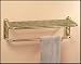 Brass Train Rack or Hotel Style Towel Shelf with Drying Bar