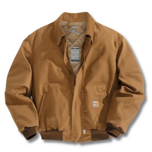 Special Prices !!! for Carhartt Men's FRJ195 Flame-resistant Duck Bomber Jac Quilt-lined Brown Medium