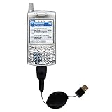 Gomadic for the PalmOne palm Treo 650 - Retractable USB Cable for the PalmOne Treo 650 with Power Hot Sync and Charge capabilities - Gomadic Brand w/ TipExchange Technology