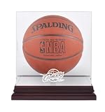 Cleveland Cavaliers Mahogany Logo Basketball Display Case and Mirror Back
