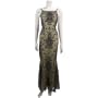 Formal Evening Gown. Beaded dress for prom,Party Dress by Sean Collection (1462) Steel/Lime