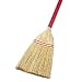 UNISAN Lobby/Toy Broom, Corn Fiber Bristles, 39 Inch Wood Handle, Red/Yellow (951T)