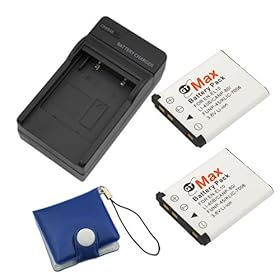 GTMax 2x EN-EL10 Replacement Battery + Travel Charger Set + Memory Card Case for Nikon CoolPix S80 S570 S3000 S4000 S5100 S230 S210 S1100pj