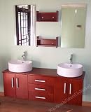 59.1 Double Modern Contemporary Bathroom Vanity Sink Cabinet