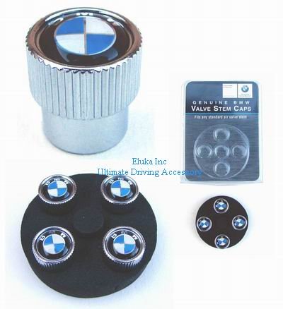 4 BMW Genuine Wheel Tire Valve Stem Caps Cap with BMW Logo