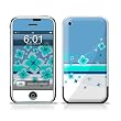 Flower Burst Blue Design Protective Skin Decal Sticker for Apple iPhone (2G)1st Generation