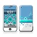 Flower Burst Blue Design Protective Skin Decal Sticker for Apple iPhone (2G)1st Generation