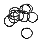 uxcell オイルシールOリング　ラバー製　ブラック　円形の断面　自動車　電気器具　23mm x 2.5mm　10個入り