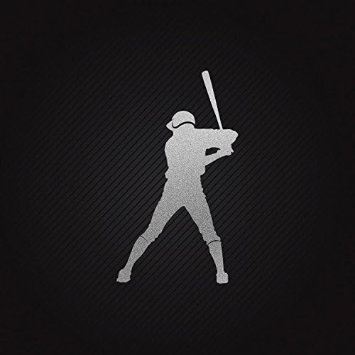 Decal Baseball Player Durable Motorbikes Speciality waterproof Sailb Matte_Silver (16 X 9.13 In)