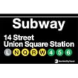Union Square Metal Subway Sign