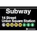 Union Square Metal Subway Sign