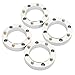 RockTrix - 1.5 inch ATV Wheel Spacers (4x156, 3/8x24 Studs, Flat Nuts) Compatible with Polaris and Kawasaki (Read Listing for Year and Model) - UTV Silver V1 38mm 4pcs