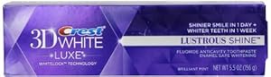 Crest 3d White Luxe Lustrous Shine Brilliant Mint Flavor Whitening Toothpaste, 5.500 Fluid Ounce (Pack of 24)
