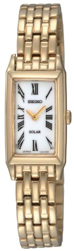 Women's Gold Tone Dress Solar Quartz White dial
