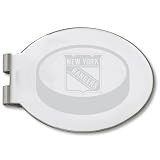 NHL New York Rangers Laser Etched Silver Plated Money Clip
