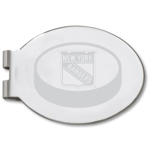 NHL New York Rangers Laser Etched Silver Plated Money Clip