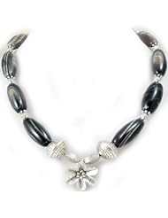 Black Agate Flower Necklace From Nicolette Bermans Green Love Designer Nature Collection.