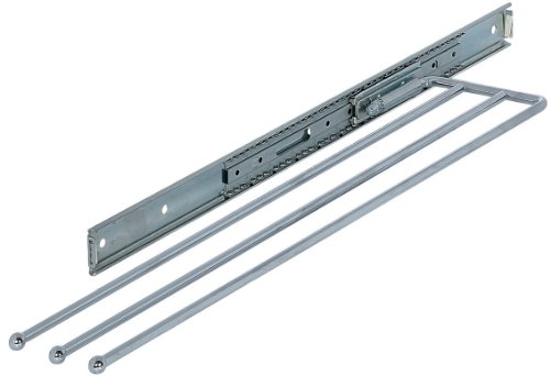 Hafele 510.37.239 Chrome 3-Arm Side or Under Mount Steel Pull Out Tow