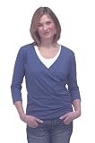 from Rooti Tooti 3/4 Sleeved Wrap suitable for nursing /breastfeeding/yoga - Denim Blue size 8-10 (Model LSWDB2158-10)