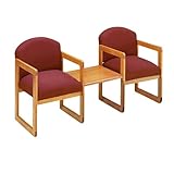 IMAGE OF Faustino Chair Factory Two Guest Chairs with Connecting Center Table Standard Fabric
