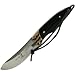 Trademark Elk Ridge Stainless Steel Hunting Knife with Leather Sheath Knives, Black