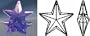 28mm Swarovski Strass Blue Violet Crystal Star
