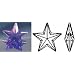 28mm Swarovski Strass Blue Violet Crystal Star