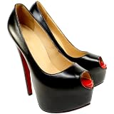 Womens Peep Toe High Heel Platform Stiletto Courts