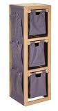Verticle Storage Bin With Canvas & Denim