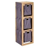 Verticle Storage Bin With Canvas and Denim by Battat