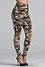 Staand Apparel Army Camouflage Active Cotton Spandex Pants Knee-Cut Leggings