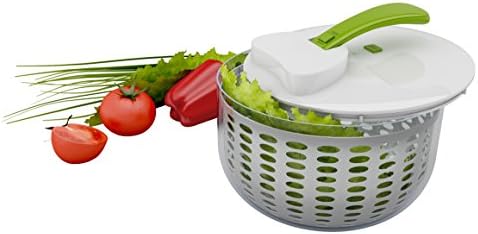 Salad Spinner Large 4 ½ Quart Capacity - One Handed Operation