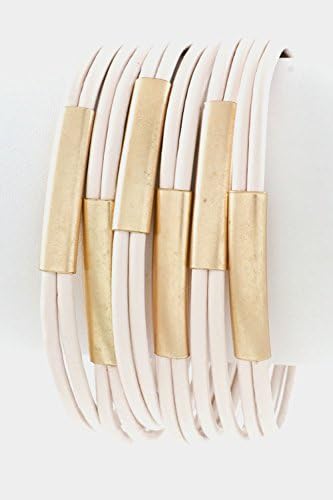 GlitZ Finery Cord Leather Bracelet (Pink)