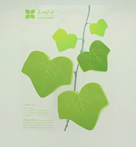Cool and Fresh Deocrative Leaf-it Sticknotes - Red (Green)
