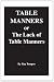 Table Manners or The Lack of Table Manners (Letters from your crazy uncle who's kept on the back porch) Table Manners or The Lack of Table Manners (Letters from your crazy uncle who's kept on the back porch)