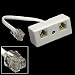 RJ11 Plug to 2 Way RJ11 US Telephone Socket Adapter Splitter