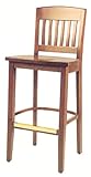 AC Furniture 2491 Bar Stool with Wood Seat