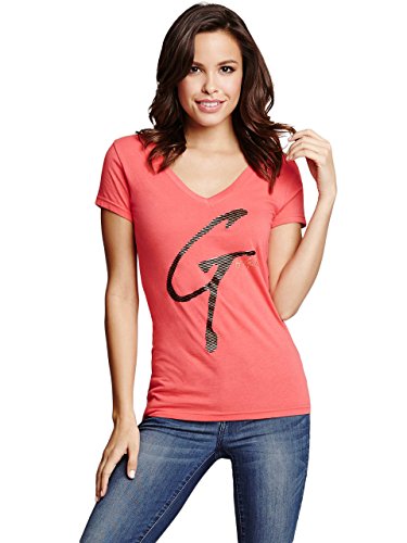 G by GUESS Women's Dorine Flocked Logo Tee
