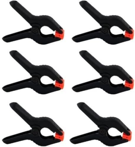 6-Pack Heavy Duty Black Nylon Muslin / Paper Photo Backdrop Background Clamps, 3.75 inch By Dusmart(TM)