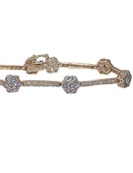 Tanzanite and Diamond Bracelet 14k Yellow Gold quality fashion & value
