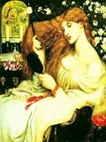 12X16 inch Dante Gabriel Rossetti Portrait Canvas Long Hair Girl