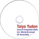 Taiyo Yuden 80m White Thermal for Rimage Everest in Shrink Wrap(100)