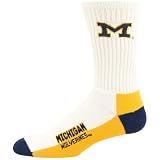 Michigan Wolverines White (506) 10-13 Tall Socks