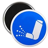 BLUE ASTHMA INHALER Medical Alert 2.25 Fridge Magnet
